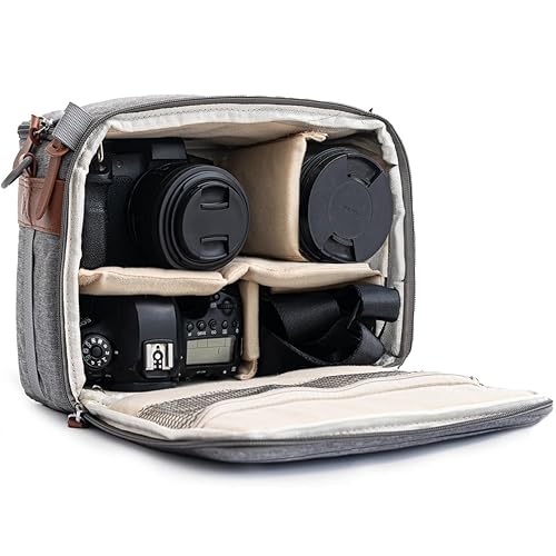 C Coiro Camera Bag for Digital DSLR SLR, Protection, Waterproof Mirrorless Small Camera Bag, Camera Lens Case, Travel Organizer Camera Insert
