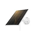 5W Solar Panel, IP 65 Waterproof 5V Micro USB Port for Security Cameras Wireless Outdoor, Compatible with Rechargeable Battery Security Camera