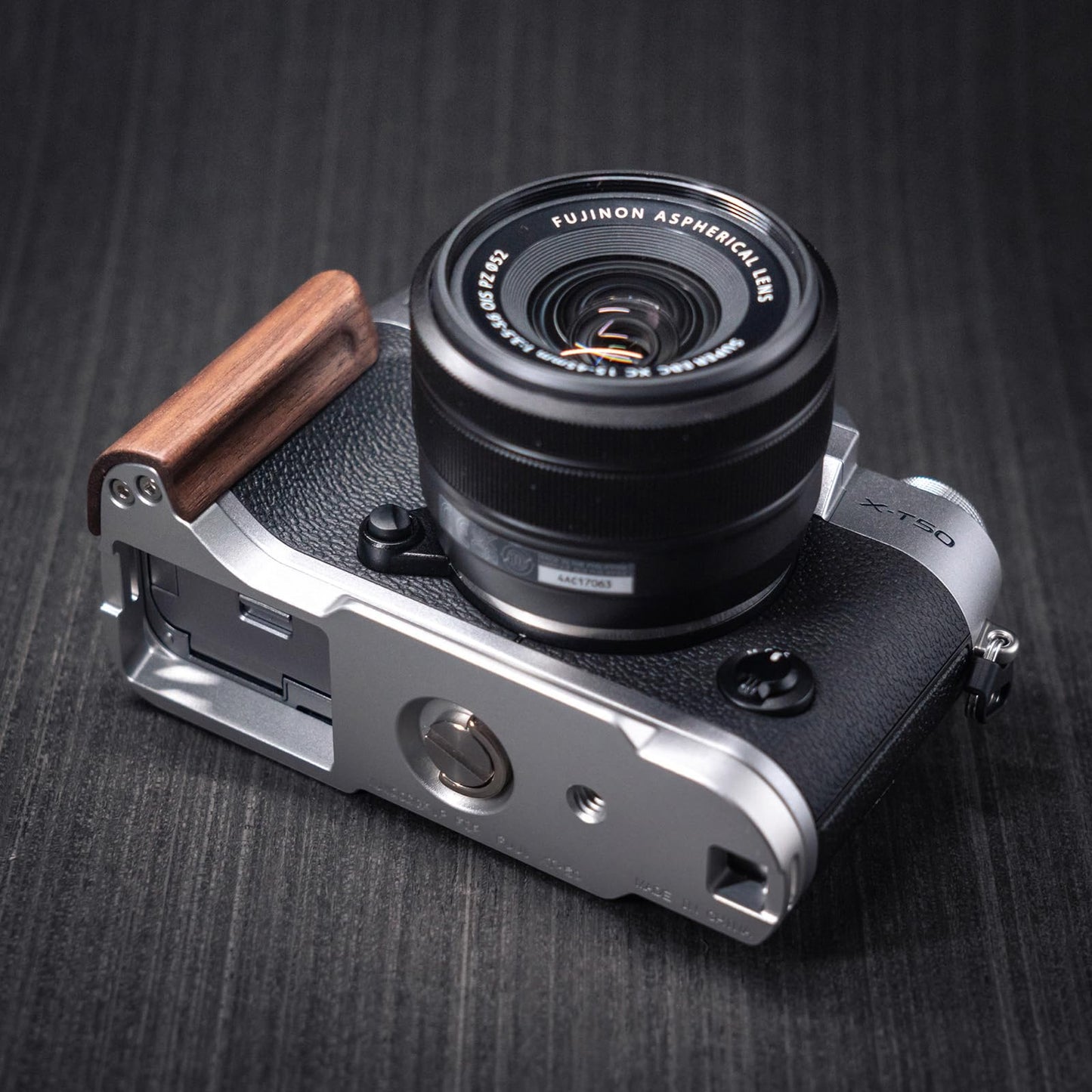 Iborrys L-Shaped Camera Handle ?Compatible with FUJIFILM X-T50 XT50 Camera ?Precious Vintage Solid Wood | Handcrafted by Experienced Artisans (Walnut