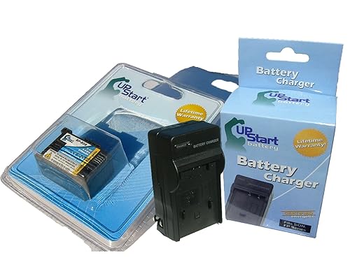 UpStart Battery New - Fully Decoded BP-808 Replacement Battery and Battery Charger Kit for Canon Camcorders