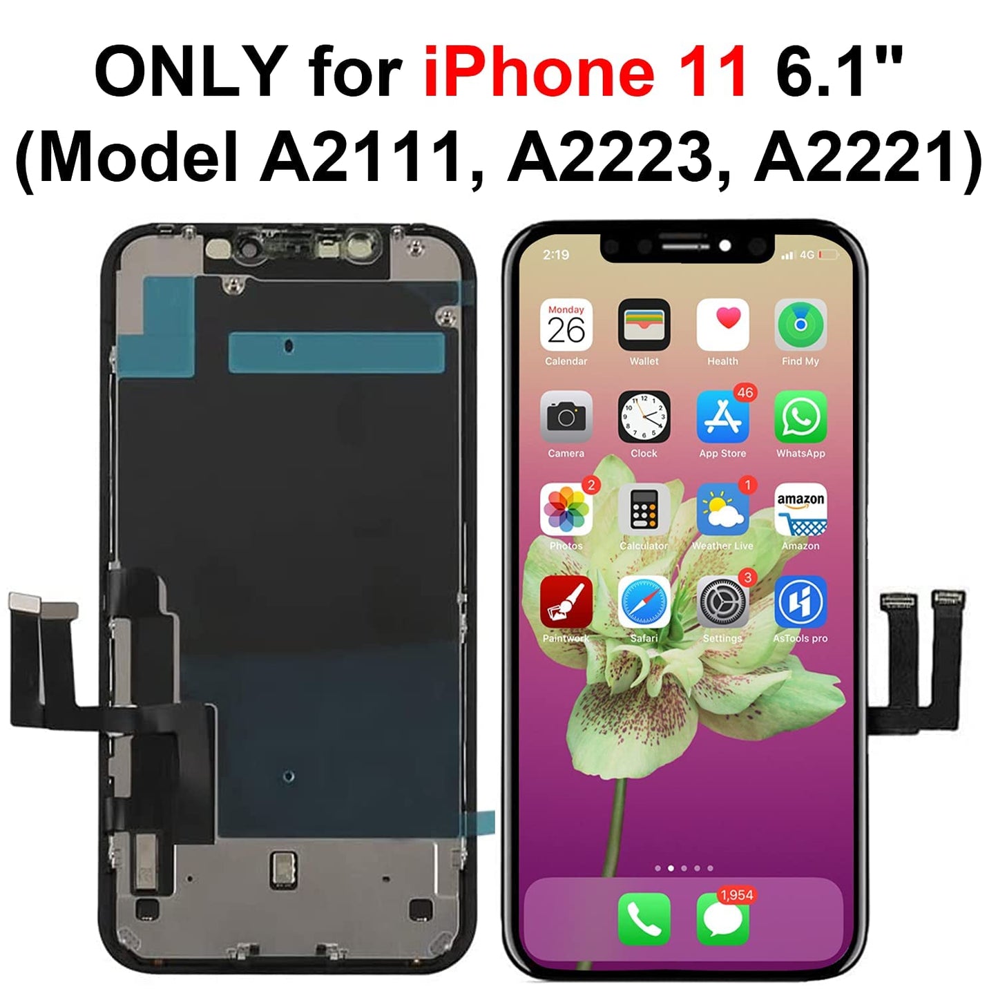 for iPhone 11 LCD Screen Replacement Kit 6.1"FHD Display Digitizer Assembly