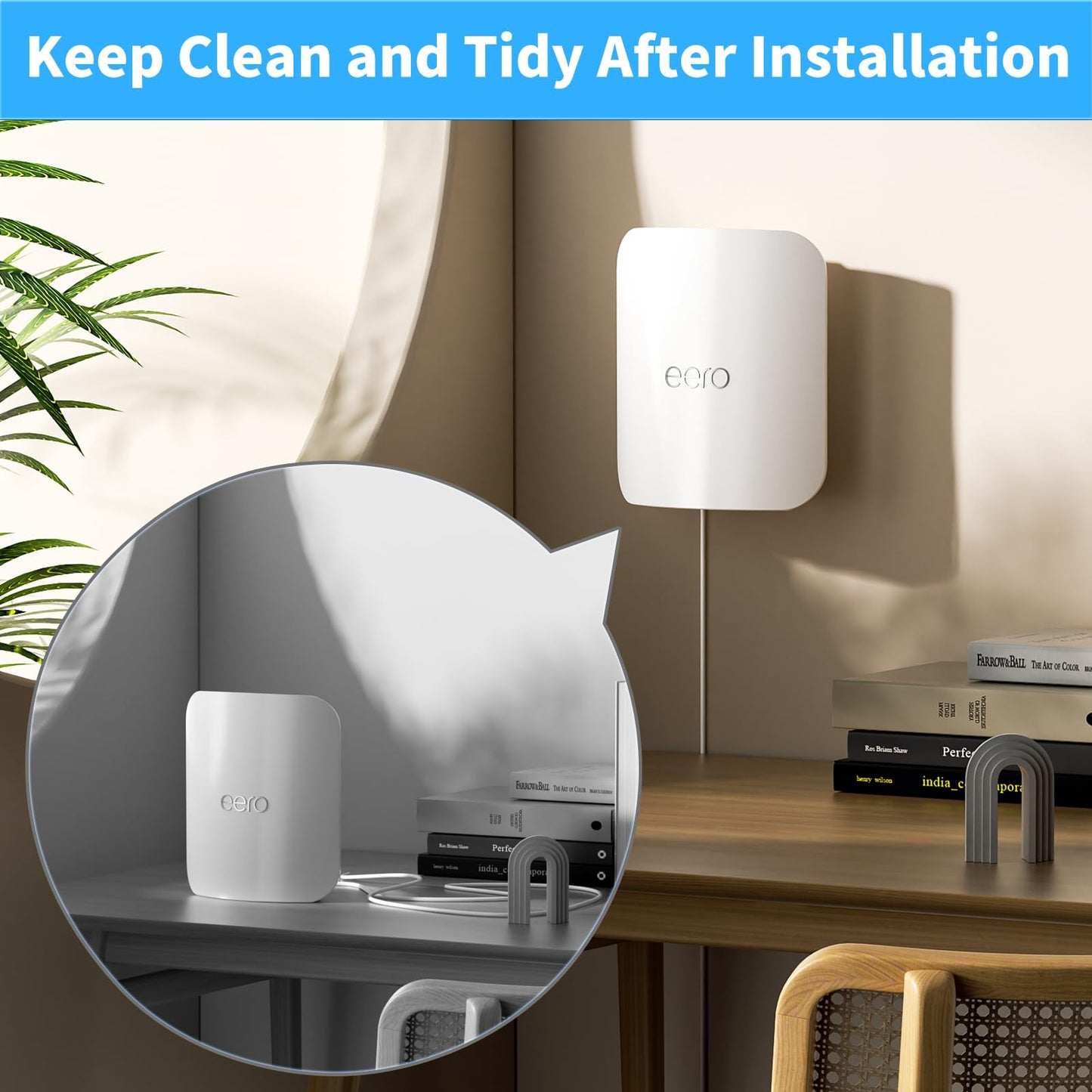 eero Max 7 Wall Mount Bracket, Router Holder for eero Max 7 Tri-Band Mesh WiFi System, Hidden Cable Management - Save Space(3 Pack)