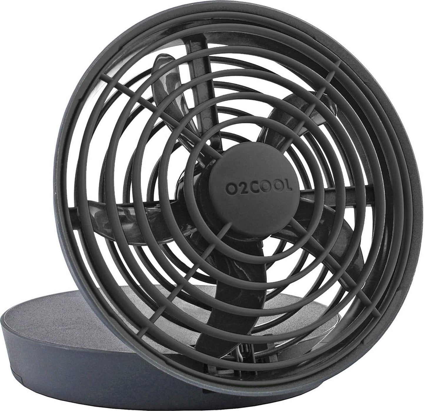 O2COOL 5 Inch Portable Fan - Battery Operated or USB Connected Cooling for Travel, Outdoor, Camping, Car and Office - Compact Folding Design