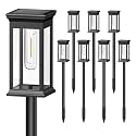 KOOPER Solar Pathway Lights Outdoor 8 Pack, 2X Bigger Solar Outdoor Lights, Bright Solar Garden Lights Waterproof, Auto On/Off Outdoor Solar Lights