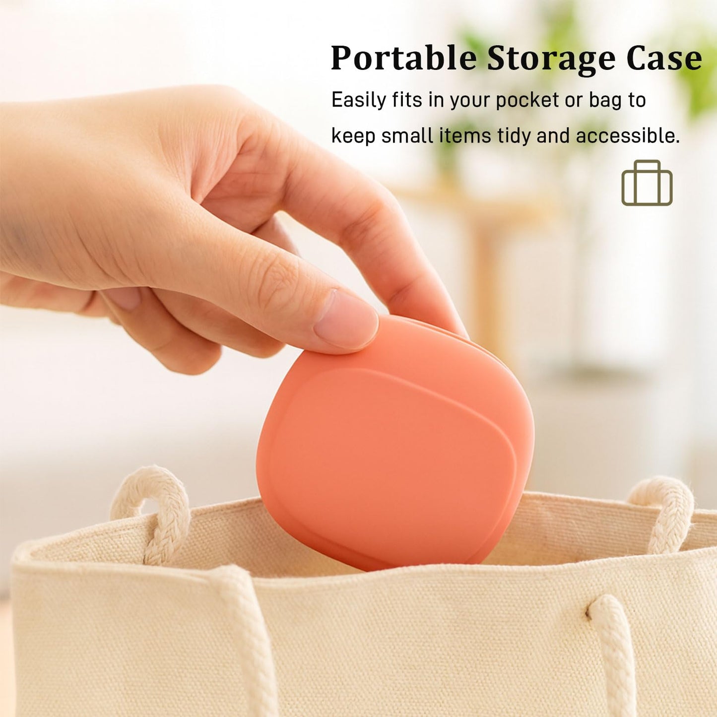 6-Pack Silicone Headphone & Cable Organizer Case - Mini Portable Storage Box for Earphones, Keys & Data Cables (Red, Grey, Green)
