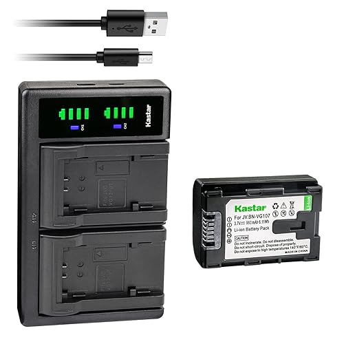 Kastar 1-Pack BN-VG107 Battery and LTD2 USB Charger Replacement for JVC BN-VG107 BN-VG107AC BN-VG107E BN-VG107EU BN-VG107U BN-VG107US BN-VG107USM