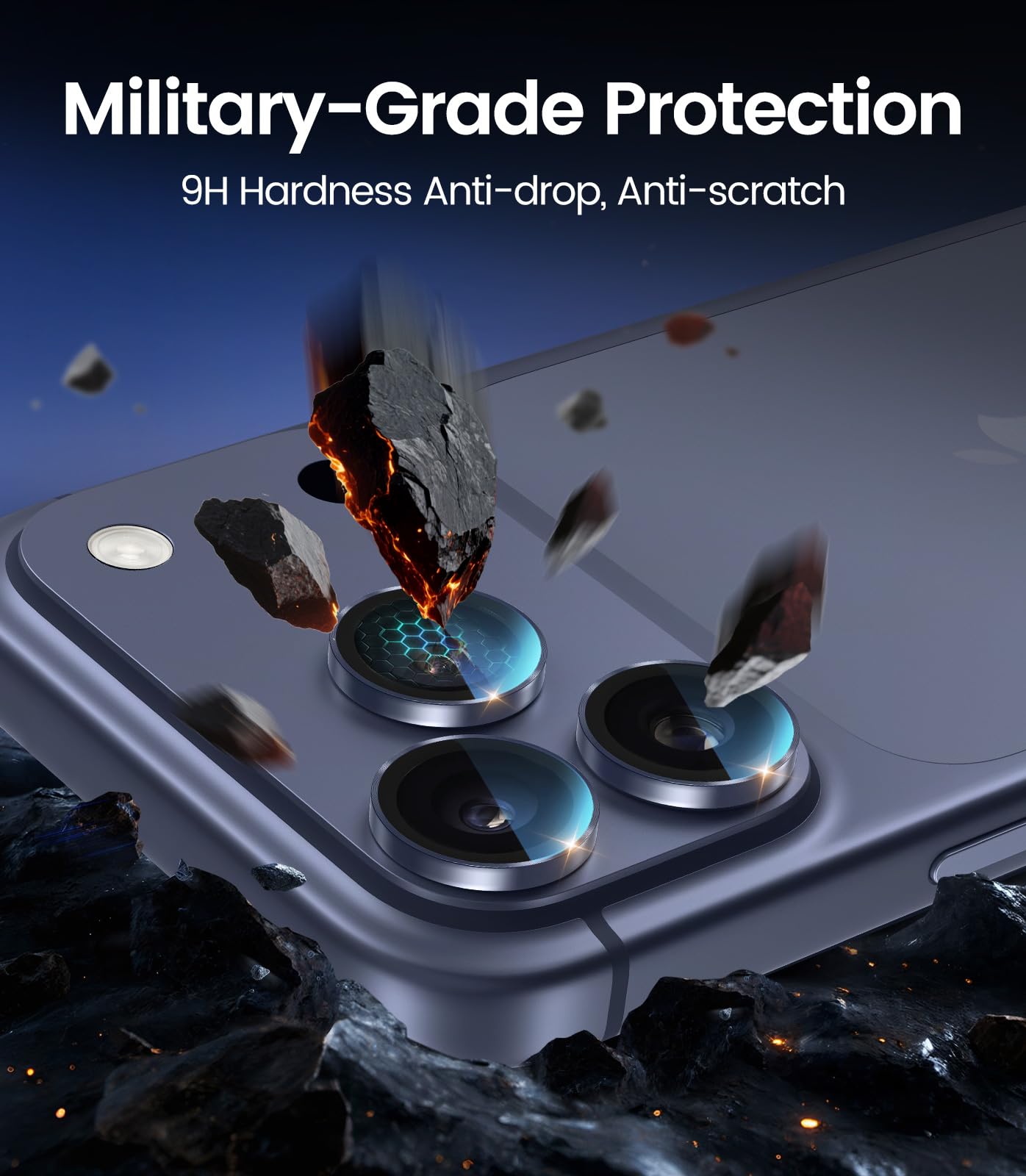 PandaShield for iPhone 17 Pro & Pro Max, AR-Coated Camera Lens