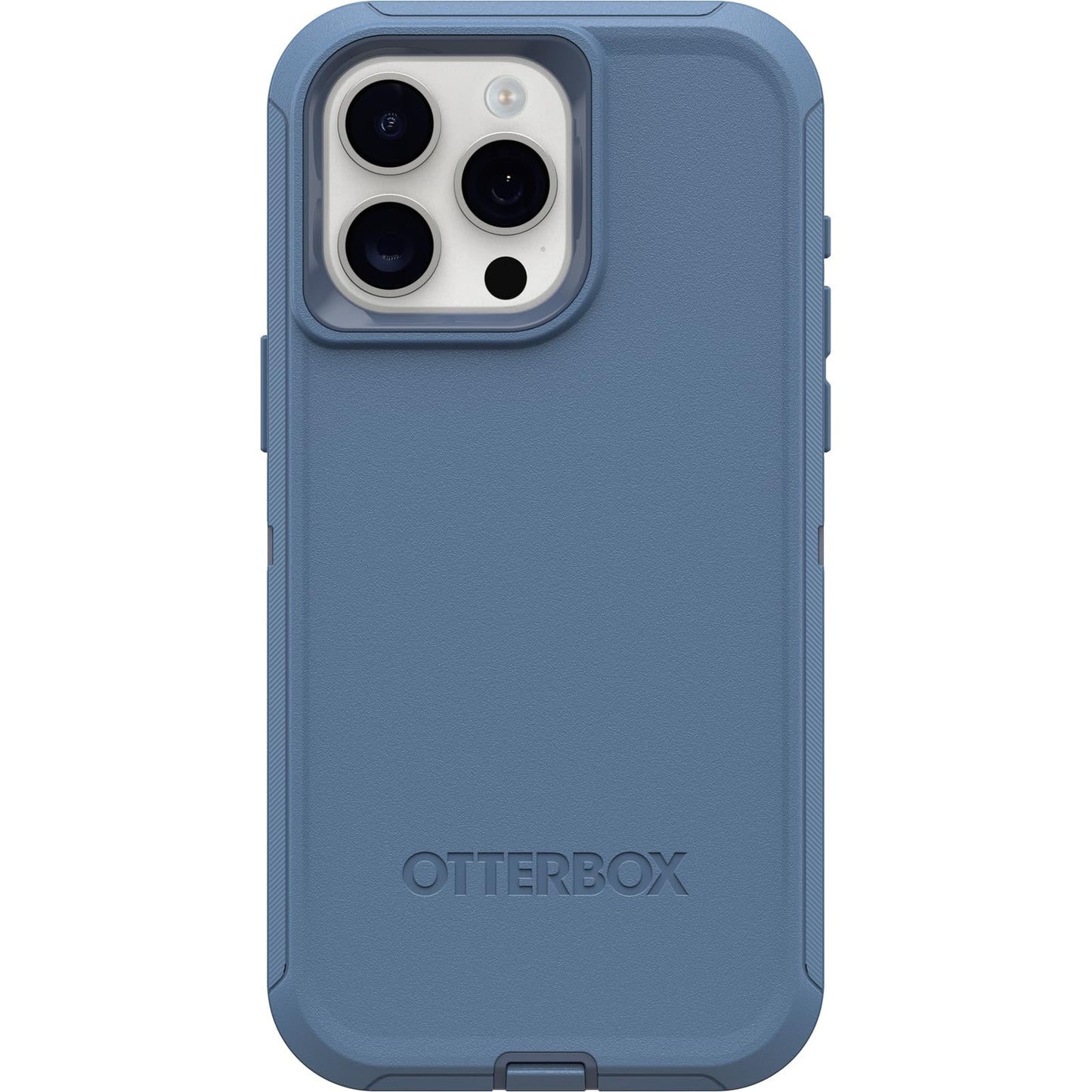 OtterBox iPhone 15 Pro MAX (Only) Defender Series Case - Baby Blue Jeans (Blue), screenless, Rugged & Durable, with Port Protection, Includes Holster
