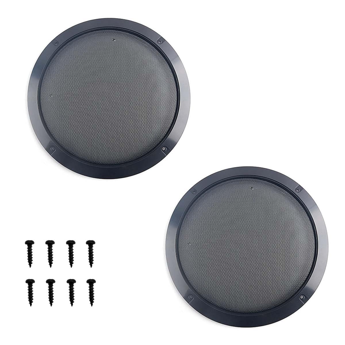 UltAlt 2 Pack 5 Inch Speaker Grills Replacement 5'' Speaker Grill Covers Round Mesh Screen Grille Cover for Subwoofer Box Wooden Speaker Enclosure