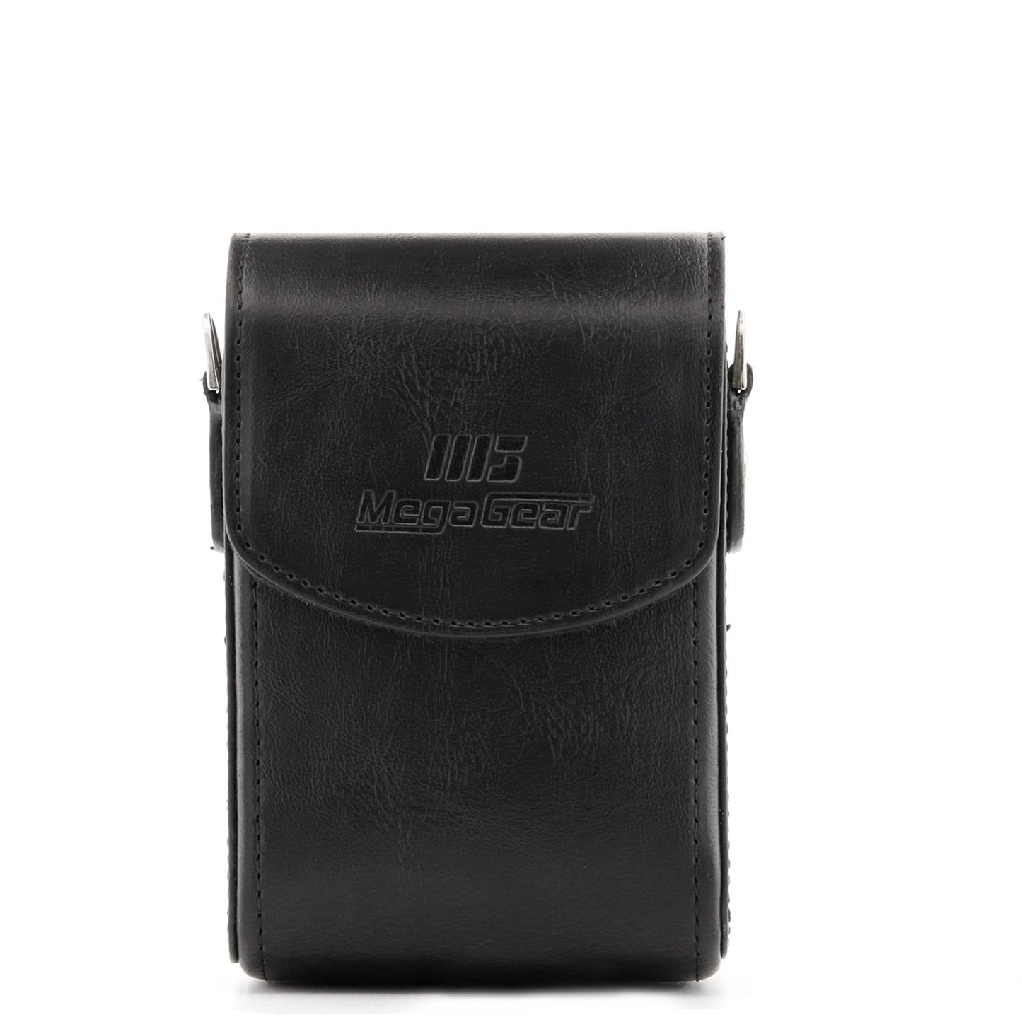MegaGear Leather Camera Case Compatible with Nikon Coolpix A900, Ever Ready with Strap - Black