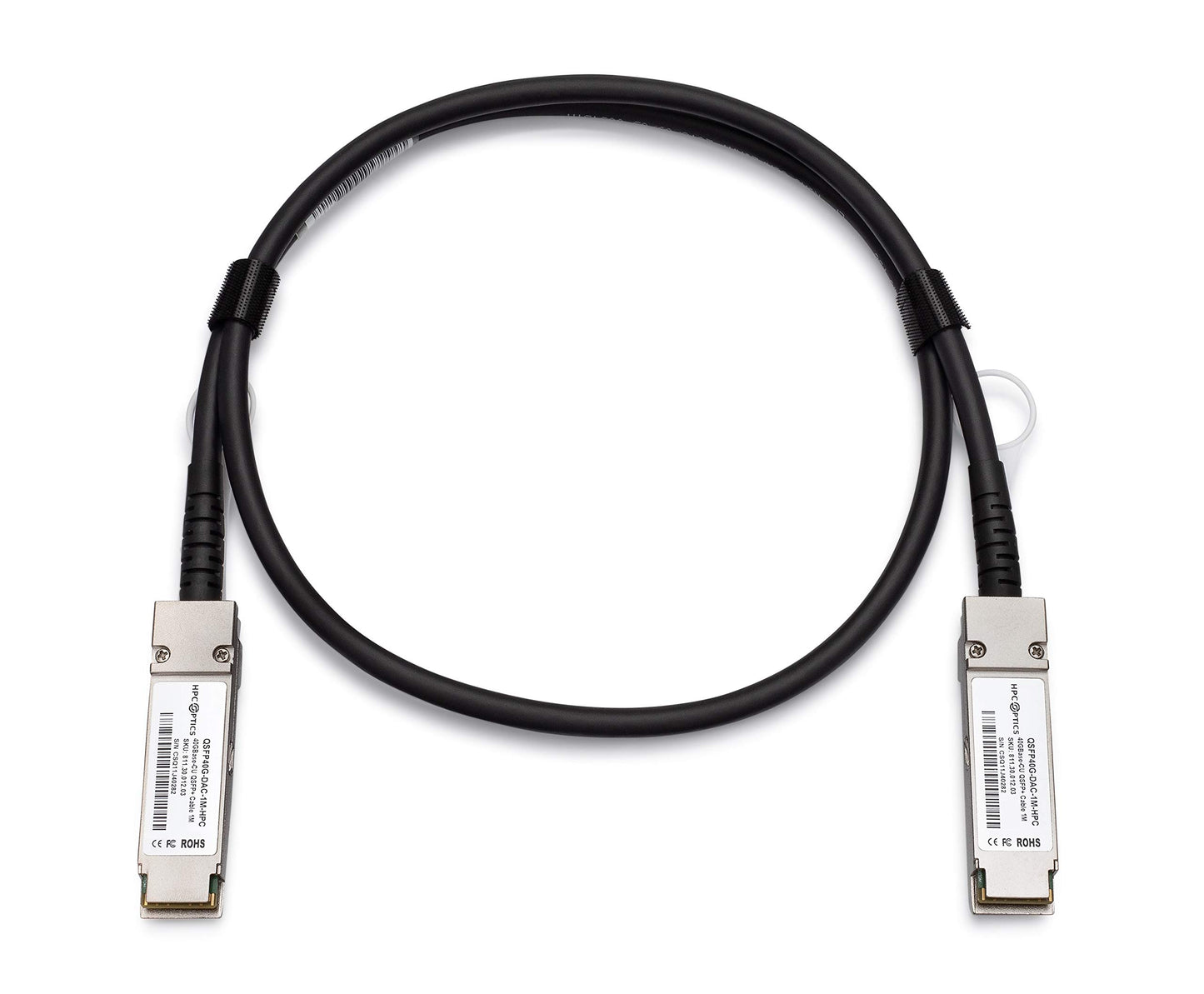 HPC Optics Compatible with Meraki MA-CBL-40G-1M QSFP+ to QSFP+ Twinax Stacking Cable | 40G DAC 1m Passive MA-CBL-40G-1M-HPC