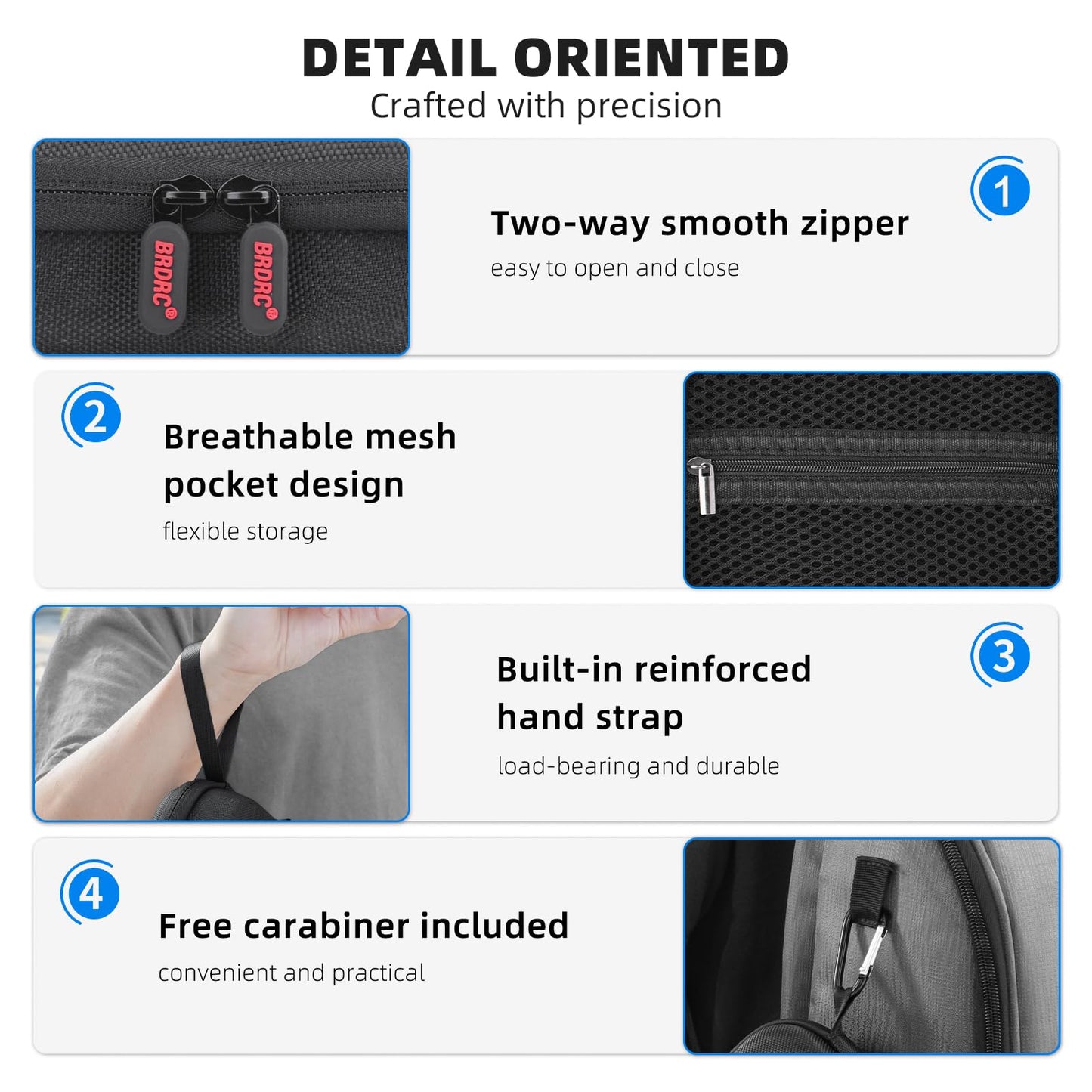 BRDRC Carrying Case for DJI Nano Accessories, Storage Bag Protective Case Hard Shell Cover for DJI Osmo Nano Standard Combo Accessory