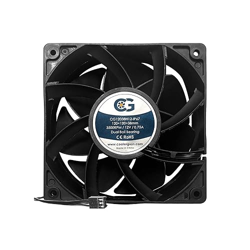 Coolerguys 12vDC Waterproof IP67 Fan (High Speed, 120x38mm)