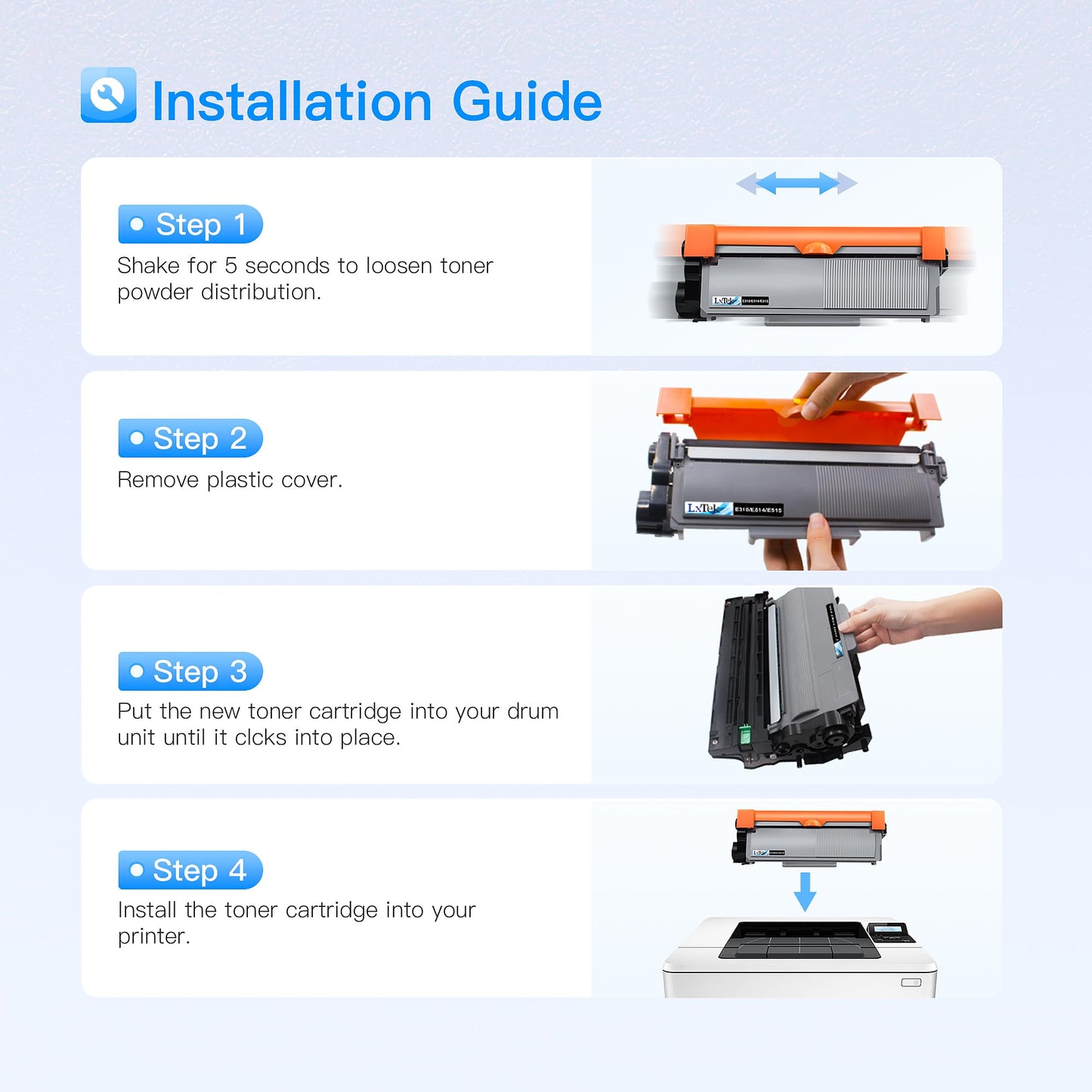 LxTek Compatible Toner Cartridge Replacement for Dell E310 E310dw E514 E515 P7RMX PVTHG 593-BBKD Compatible with Dell Wireless Monochrome E310dw