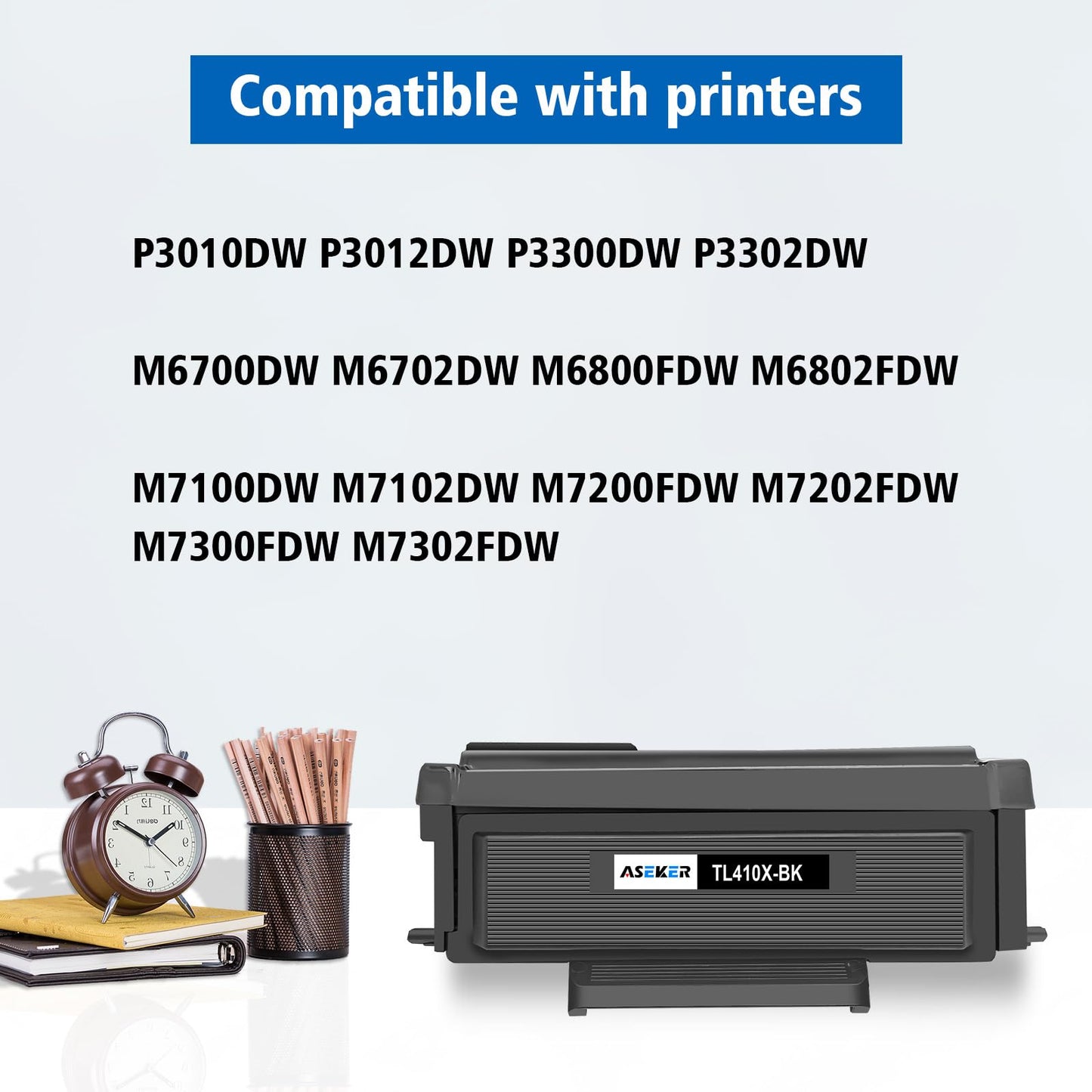 ASEKER TL-410X TL-410 TL-410H Black Toner Cartridge Compatible for M7102DW M6802FDW P3012DW M6800FDW M7100DW M7200FDW M7202FDW P3010DW Printer, Page