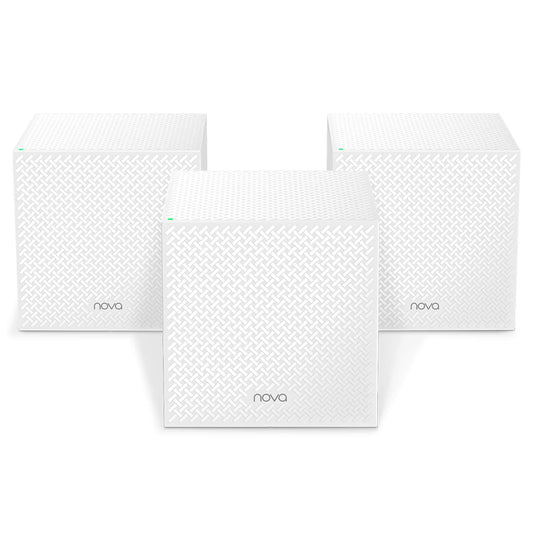 Tenda Nova Mesh WiFi System MW12 - Covers up to 6000 sq.ft - Tri-Band AC2100 Whole Home WiFi Mesh System - Gigabit Mesh Router for 100+ Devices