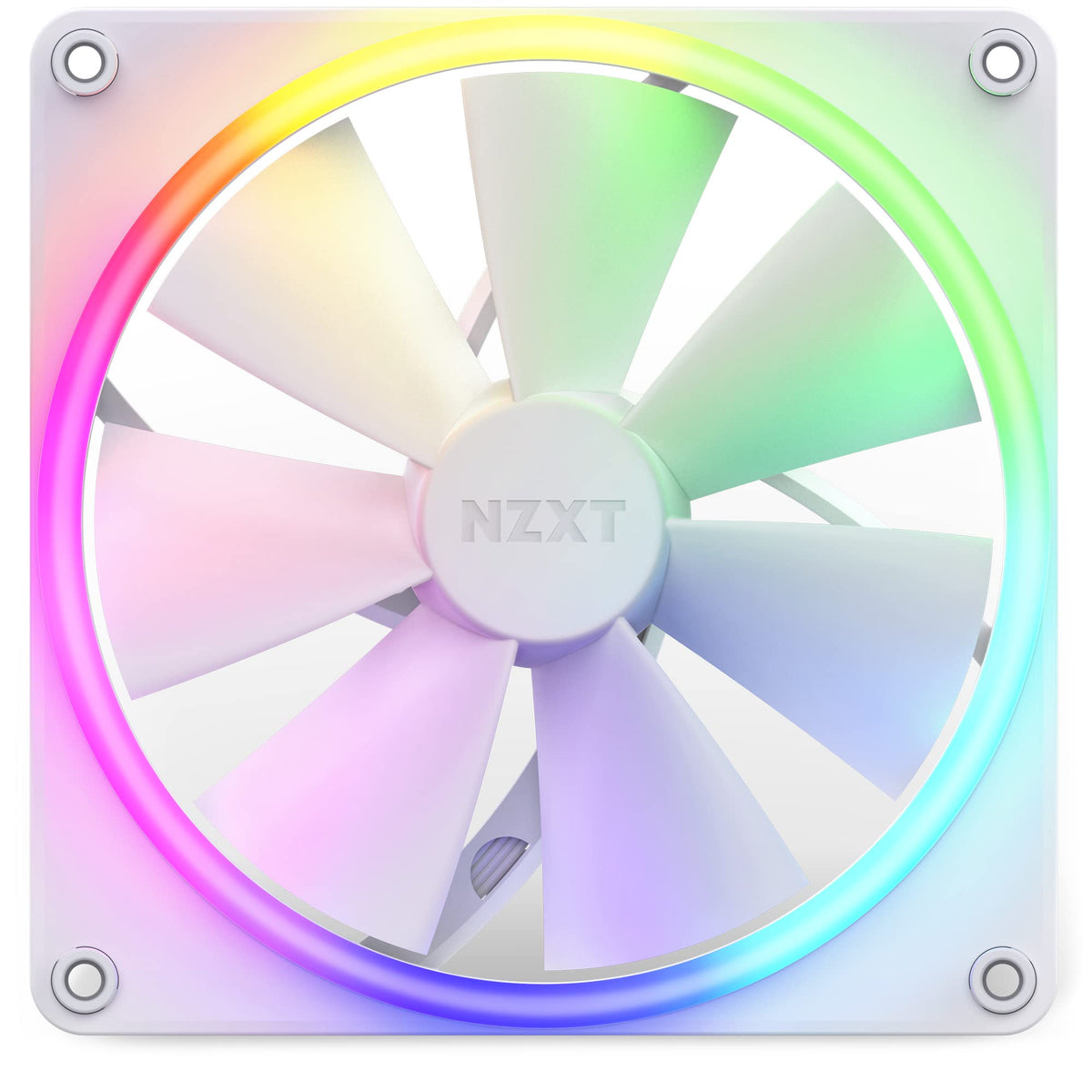 NZXT F140 RGB - 140mm PWM RGB PC Case Fan - White
