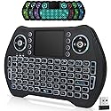 BL Mini Wireless Keyboard Remote Control with Touchpad Mouse Combo, Backlit 2.4GHz Mini Keyboard Wireless USB Dongle Rechargeable Li-ion Battery