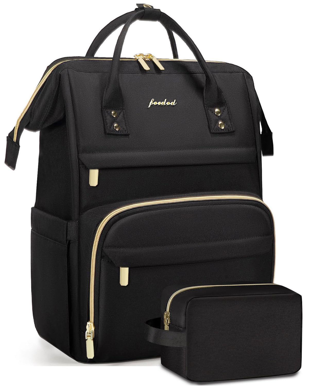 Focdod Backpack for Women 15.6 Inch Laptop Backpack Work Business Backpacks Purse Waterproof Computer College Backpacks Nurse Bag Backbag 2 Sets