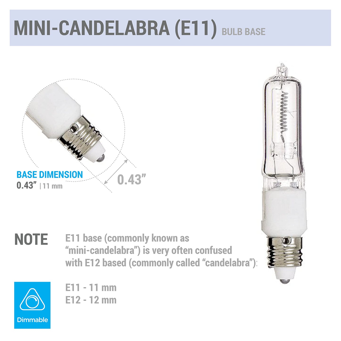 KOR Q250CL/MC 250 Watt JD T4 E11 Mini Candelabra Base Light Bulbs, 4-Pack