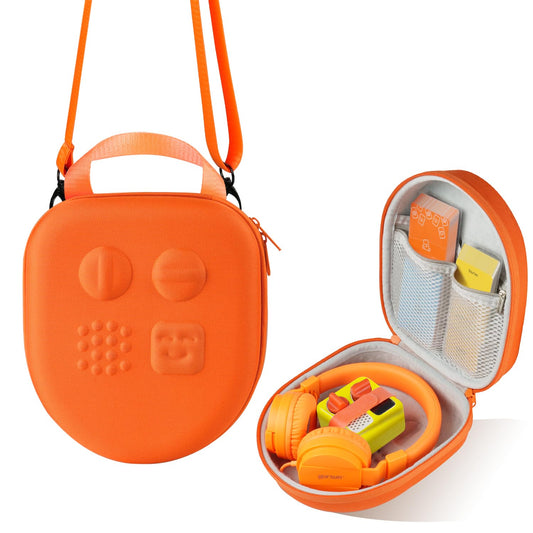 sarlar Hard Travel Case Compatible with Yoto Mini (2024 Edition) & Accessories, Carrying Case with Shoulder Strap Holds kids Audio Music player