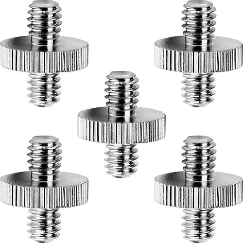Anwenk Standard 1/4"-20 Male to 1/4"-20 Male Threaded Tripod Screw Adapter Standard Tripod Mounting Thread Camera Screw Adapter Converter, Precision