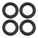 Fielect 4Pcs 2.5inch/63mm Foam Speaker Edge Surround Rings Replacement Kit for Speaker Repair or DIY Black