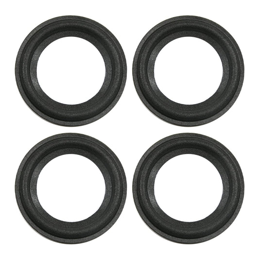 Fielect 4Pcs 2.5inch/63mm Foam Speaker Edge Surround Rings Replacement Kit for Speaker Repair or DIY Black