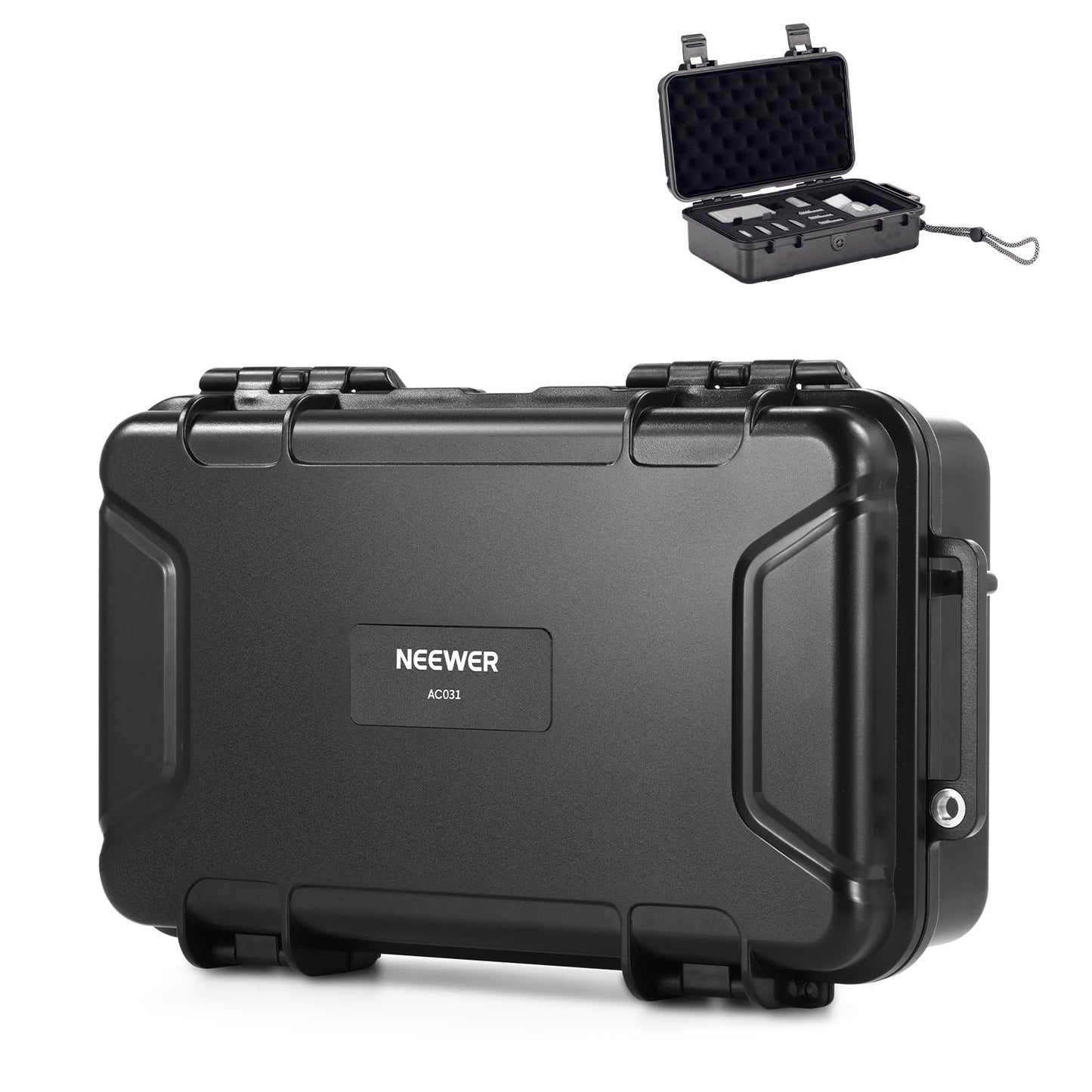 NEEWER Hard Case Compatible with DJI Osmo Action 5 Pro / 4/3 Camera, IP67 Waterproof Dustproof Shockproof Portable Travel Storage Case with Custom