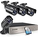 ZOSI 8CH Security Camera System HD-TVI Full 1080P Video DVR Recorder with 4X HD 1920TVL 1080P Indoor Outdoor CCTV Cameras 1TB Hard Drive, Smartphone