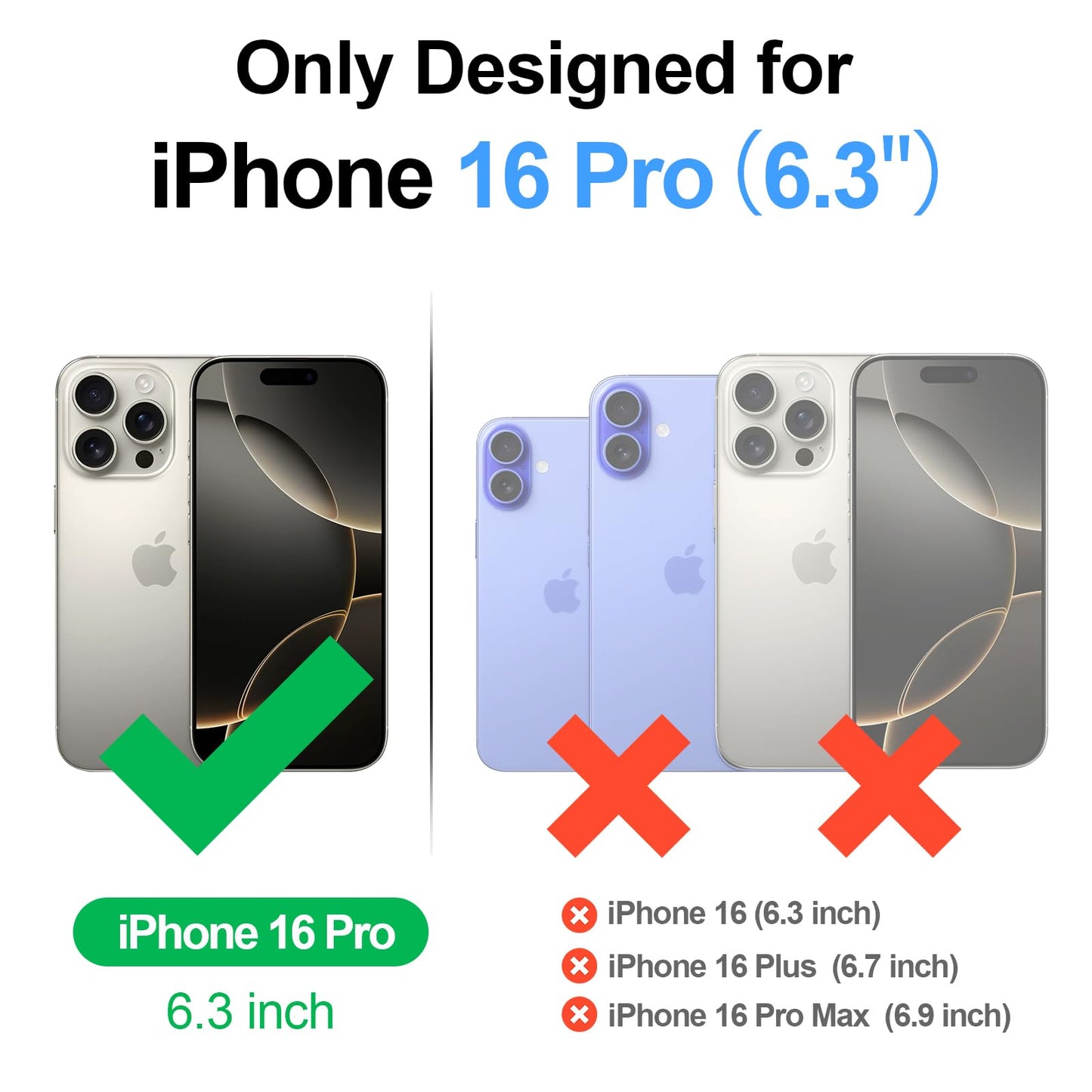 Antsturdy Compatible with iPhone 16 Pro Wallet Case,RFID Blocking PU Leather Phone Case Women Men Kickstand Flip Cover Wrist Strap Zipper Credit Card