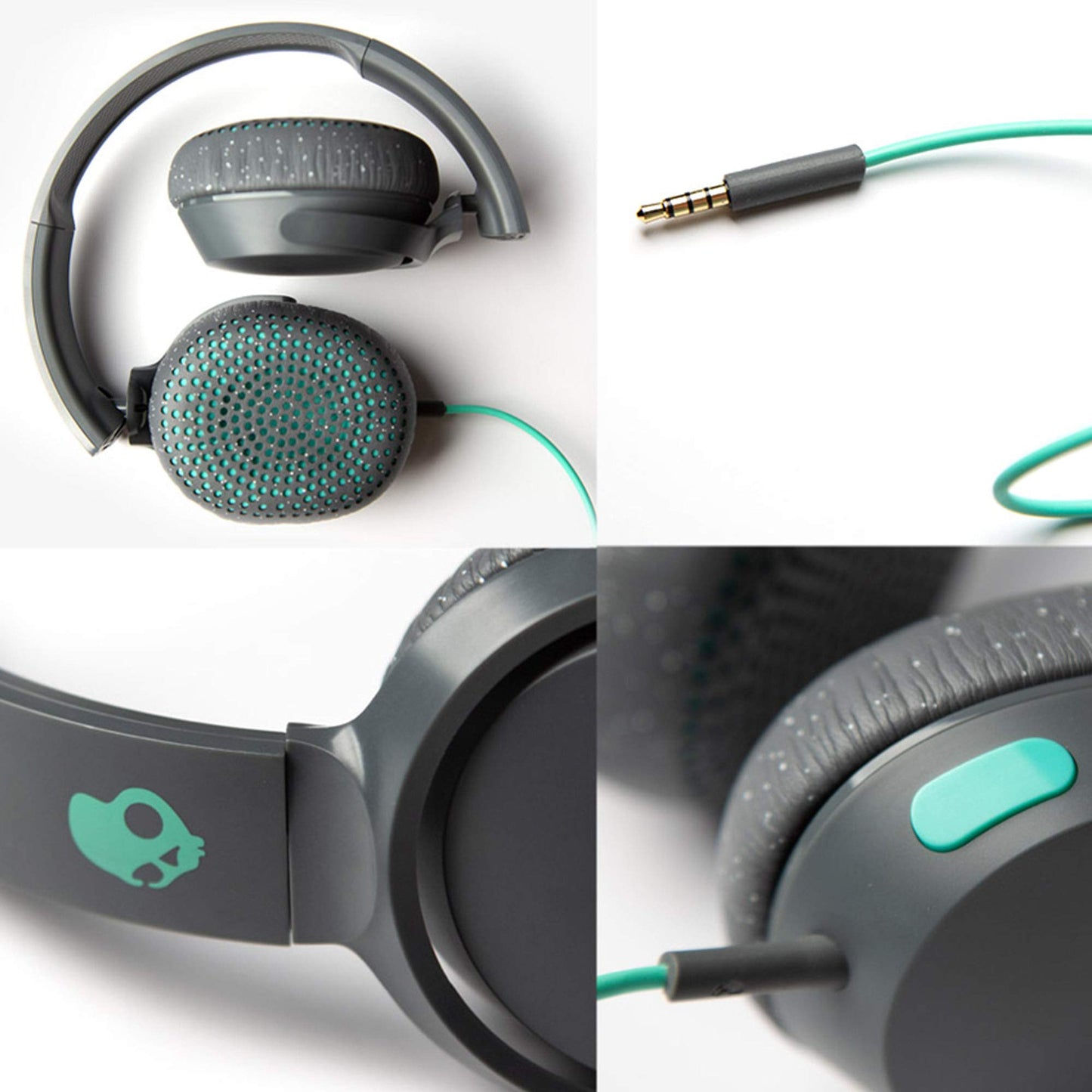 Skullcandy Riff On-Ear Wired Headphones, Convenient for Travel with 3.5mm AUX Plug, Built-in Microphone, Foldable Lightweight Comfortable Design…