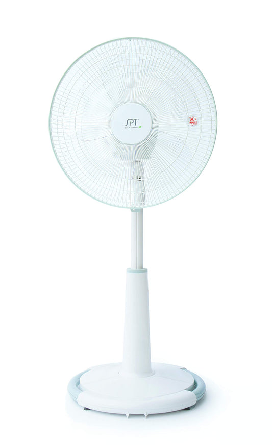 SPT SF-16S88A: 16? O-shaped Oscillating Standing Fan, WHITE