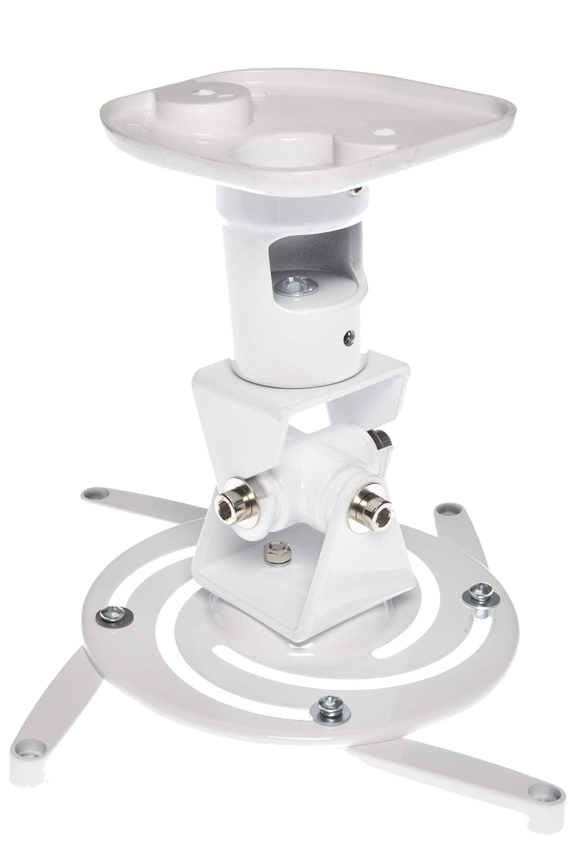 AMER Projector Mount - Ceiling Bracket LCD DLP Tilt 360° Swivel 30lbs (White)