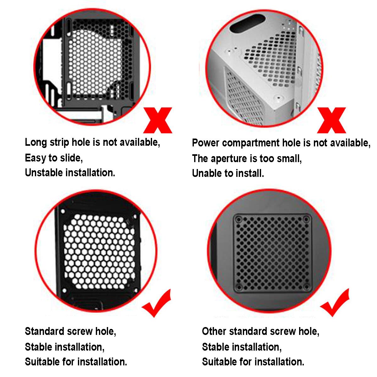 20PCS PC Case Fans Computer Cooling Fan Mount Screws, CPU Fan Mounting Pin Rivet Black Soft Rubber Reducing Noise Anti-Vibration Screws 40mm / 1.57in