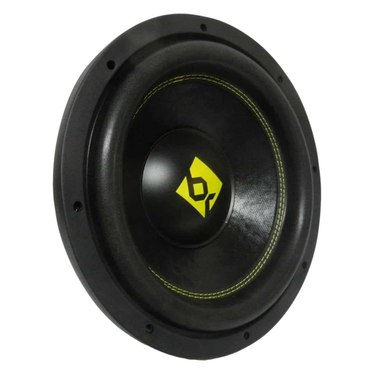 Bass Rockers 12" 2000W Dual 4-Ohm Low Profile Car Subwoofer P.P. Cone, Advanced Voice Coil, and Chrome Spring Terminals (BR124LP)
