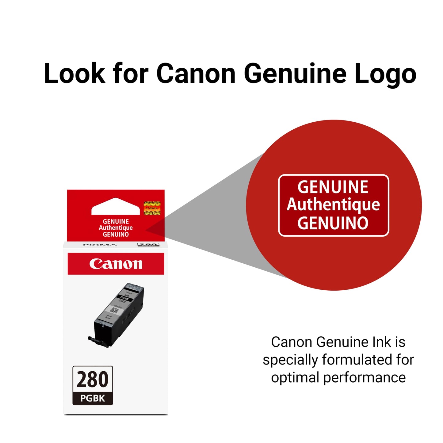 Canon PGI-280 Genuine Pigment Black Ink Tank, Compatible with TR8520, TS9120,TS8120, TS6120, TS9521C/a, TS9520/a, TS8220, TS6220, TS8320, TS6320