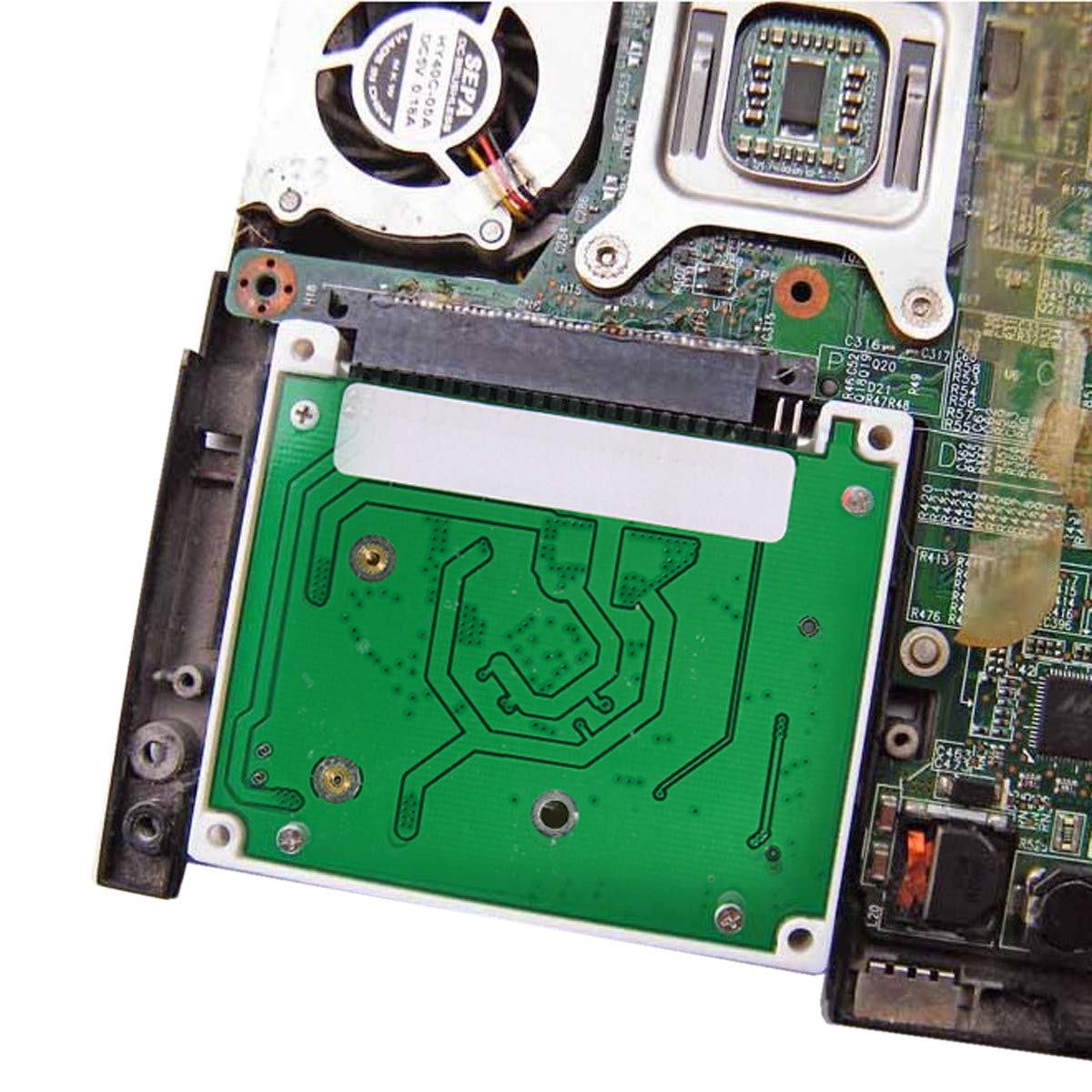 Cablecc Low Profile Half-Heigh mSATA SSD to 2.5 inch IDE 44pin Hard Disk Case Enclosure for Notebook Laptop