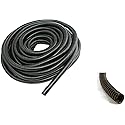 1" X 100 feet Split Wire Loom Flex-Guard Convoluted Tubing - Protective Split Cable Sleeves for Automotive Home Industrial Electrical Wiring - Black