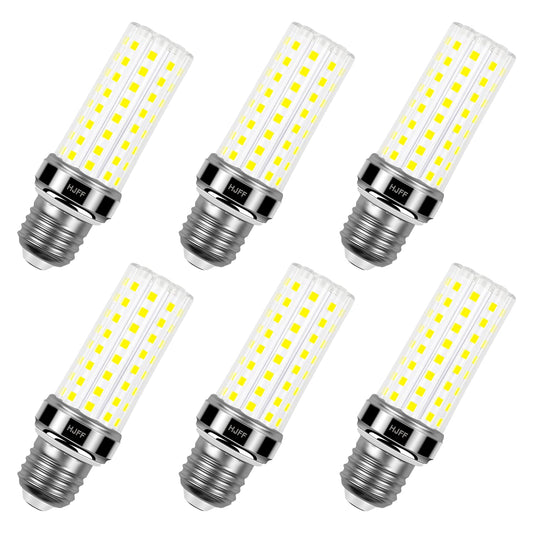 HJFF 6 Pack LED Corn Light Bulb 200w Equivalent 2500 Lumen 5000K Cool Daylight White 20W E26/E27 Base Non-dimmable Ceiling Fan Led Light Bulb for Home