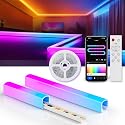 Smart LED Strip Lights with Covers 16.4ft, RGB+WW+CW Strip Light Compatible with Alexa, Cove Lighting with Diffuser Channel, Decor for Under Cabinet