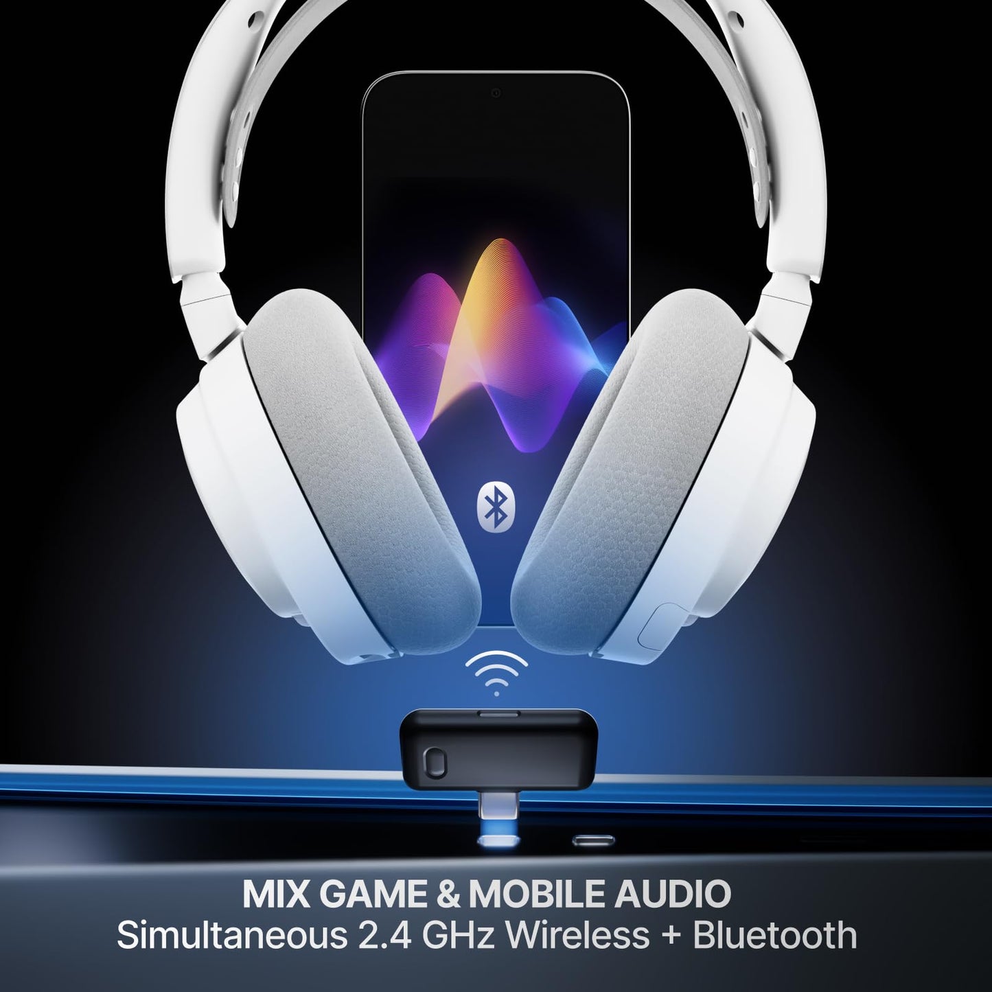 SteelSeries Arctis Nova 7 Wireless Gen 2 Gaming Headset - Real-Time App Control, 50+ HR Play, Neodymium Drivers, Mix 2.4GHz/Bluetooth, PC, PS5, PS4…