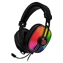 Tt eSPORTS Thermaltake Pulse G100 RGB 53mm Neodymium Driver Adjustable Leatherette Headband Lightweight Gaming Headset,Black