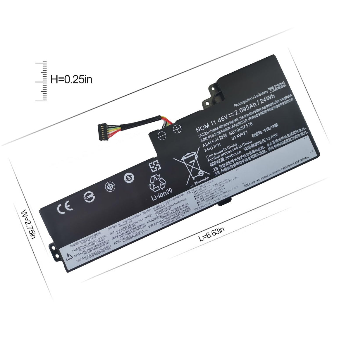 ESTENGPRO T470 T480 01AV421 01AV489 Internal Battery Replacement for ThinkPad T470 T480 A475 A485 TP25 Series Laptop, Compatible with 01AV419 01AV420