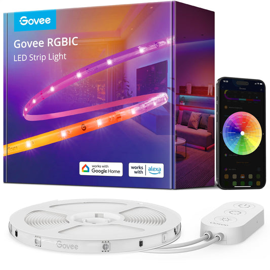 Govee RGBIC LED Strip Lights, 16.4ft WiFi LED Lights Work with Alexa and Google Assistant, Smart LED Strips App Control, DIY, Music Sync, Color