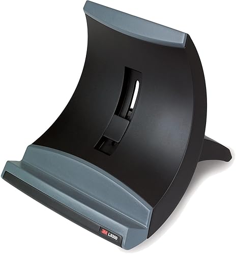 Vertical Notebook Computer Riser, Cable Management, 9x12x6 1/2 - 9 1/2, Black