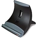 Vertical Notebook Computer Riser, Cable Management, 9x12x6 1/2 - 9 1/2, Black