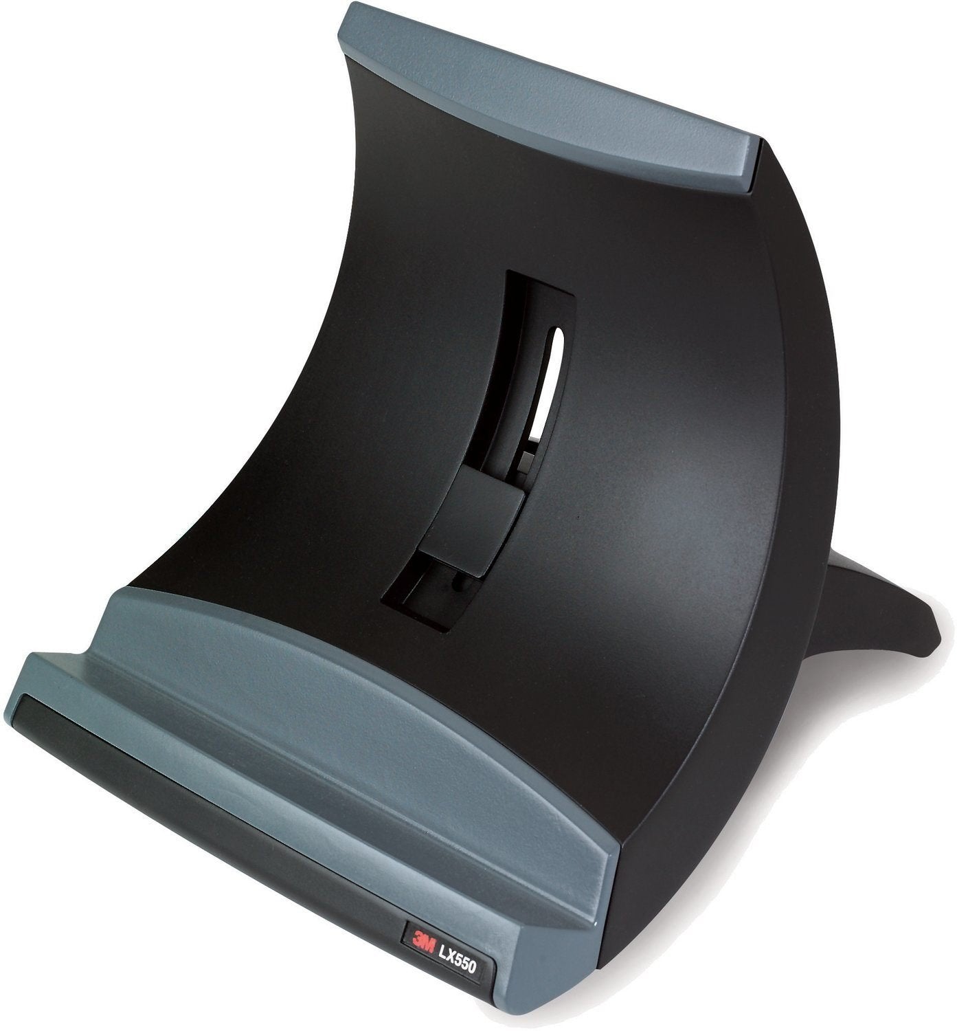Vertical Notebook Computer Riser, Cable Management, 9x12x6 1/2 - 9 1/2, Black