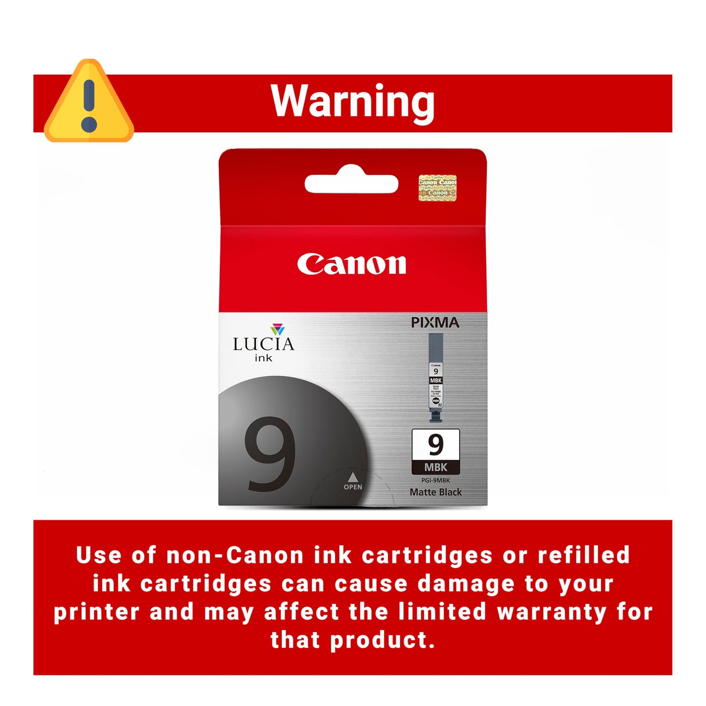 Canon PGI-9 Genuine Matte Black Ink Tank, Compatible with Pro9500, and Pro9500 Mark II Printers