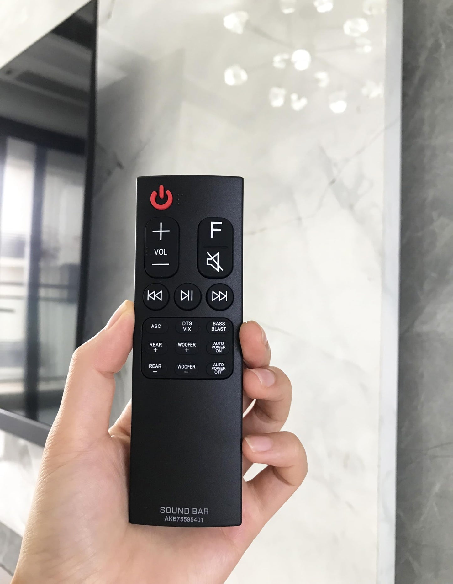 Replacement Remote Control AKB75595401 for LG SK5Y SK5R SL4Y SL5Y SKM5Y SPK5B-W AKB75595402 Soundbar